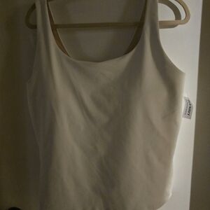 1 White And 1 Black Crop Tank Top With Built In Bra. Old Navy Powersoft.